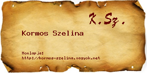 Kormos Szelina névjegykártya
